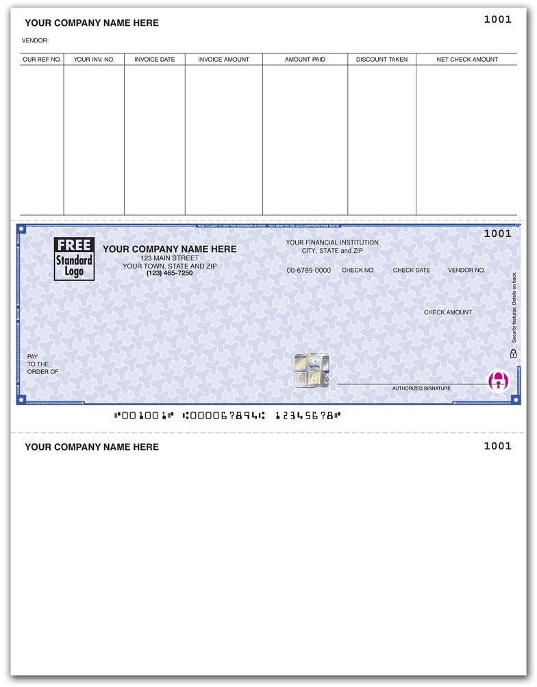 Laser Accounts Payable Business Checks with Logo