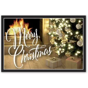 Customized Christmas Postcards - Treasured Moments in Gold