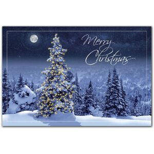 Custom Printed Christmas Postcards - Simply Stunning Moonlight