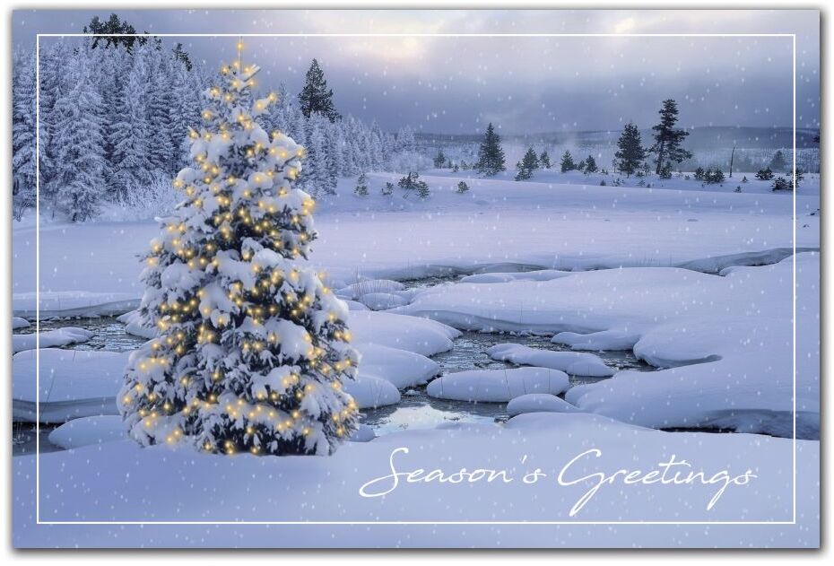 Custom Holiday Postcards - Breathtaking Winter Scene