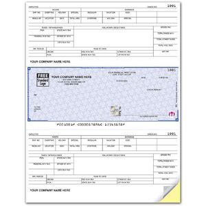 Dynamic Real World Payroll Checks with Logo