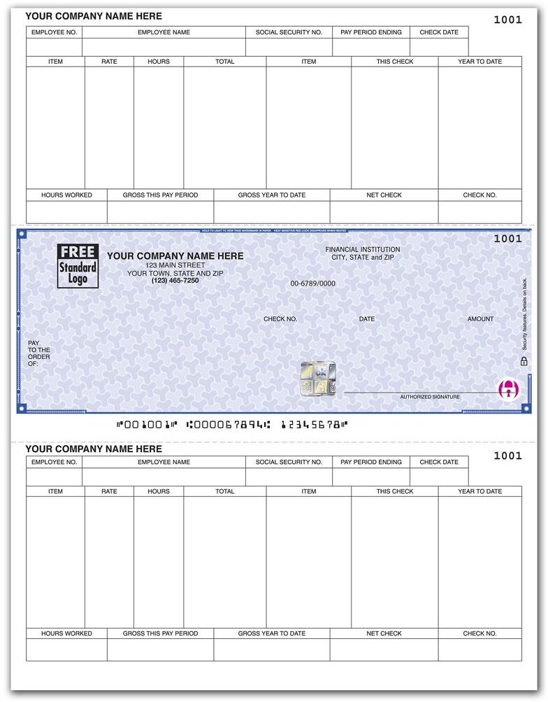 Laser Peachtree Payroll Checks with Logo