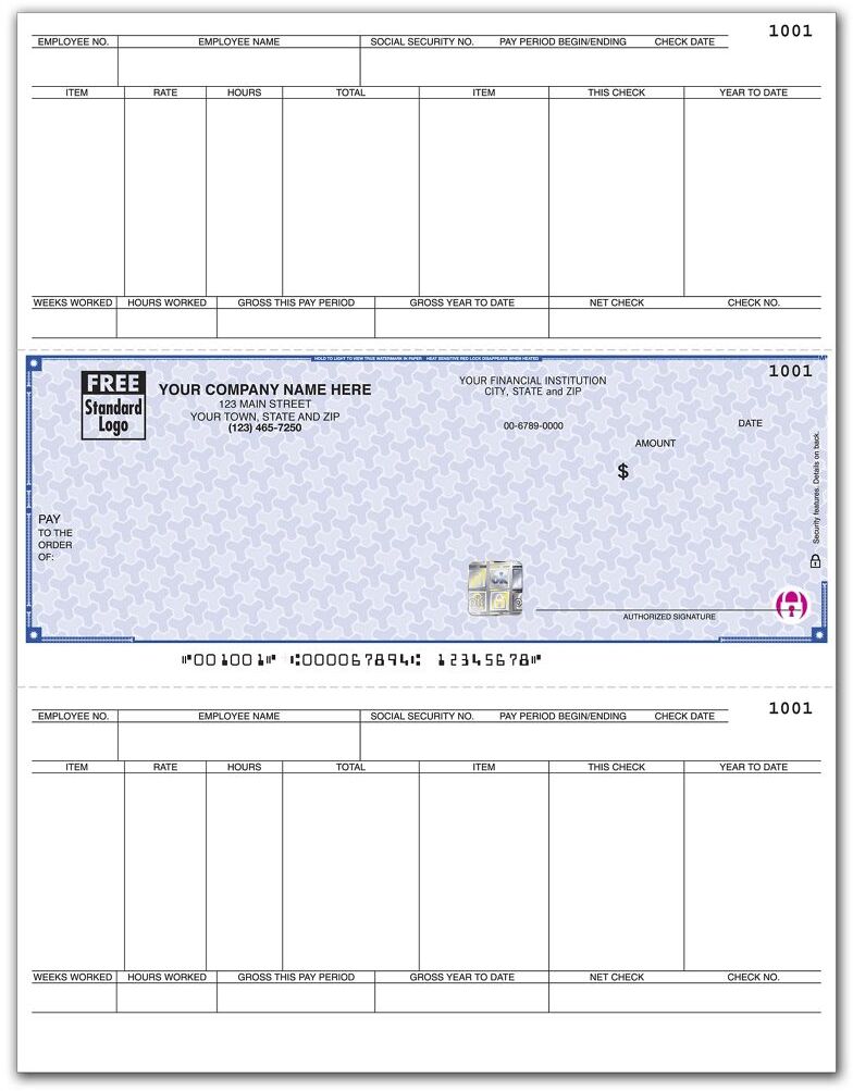 Laser Peachtree Payroll Checks with Foil Hologram