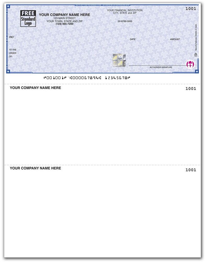 Laser Personalized Checks on Secure Paper