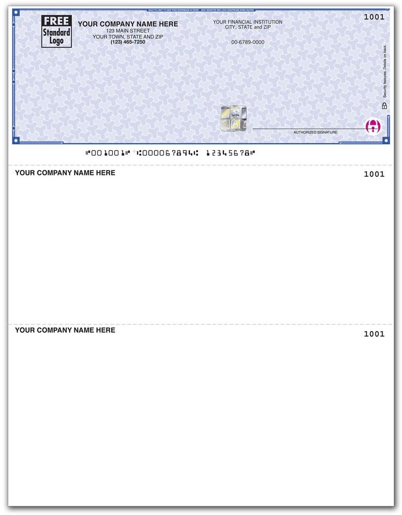 Secure Business Checks for Laser Printers