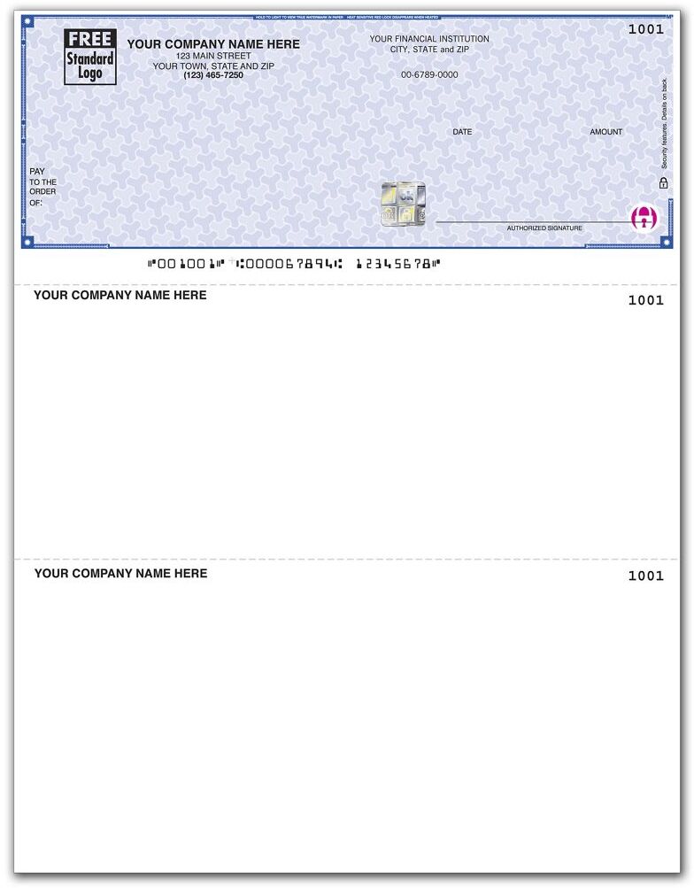 Laser Checks Printed on High Security Paper