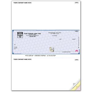 Custom printed secure business laser checks for Peachtree software