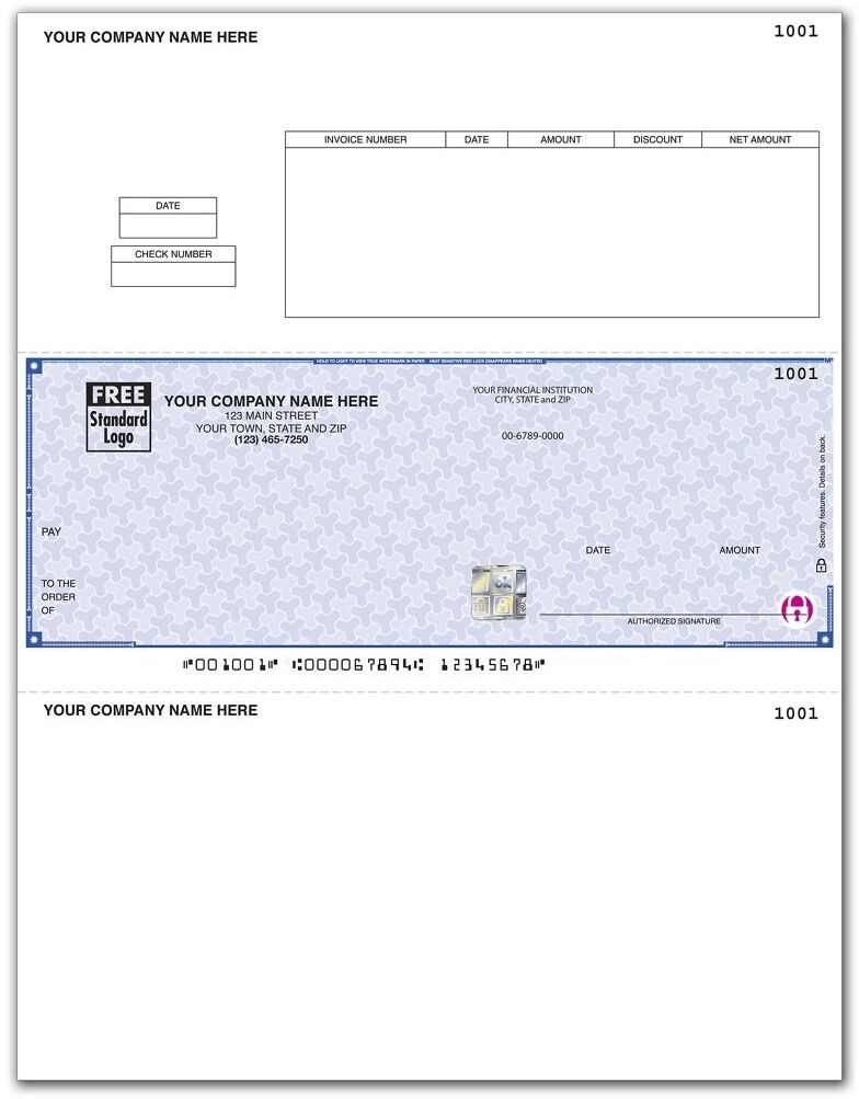 Accounts Payable Peachtree Laser Checks for Business on Secure Paper, Stub with Details