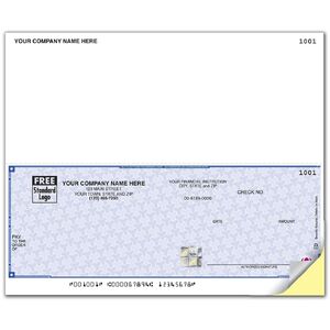 Laser Multipurpose Bottom Check - Secure Paper - 1 Stub