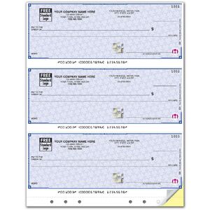 Business checks printed on secure paper and compatible with Quickbooks software 