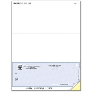 DLB135, Laser Business Checks - Two Stubs, Bottom Check