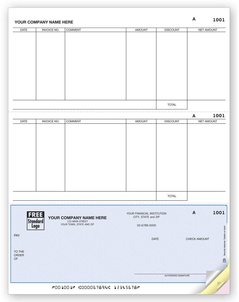 Laser Accounts Payable Check Printing - 6 Columns