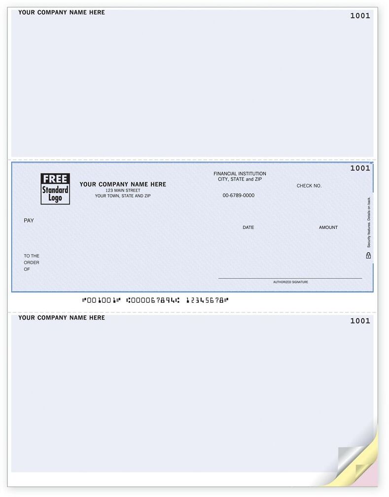 Laser Business Checks with Colored Stubs