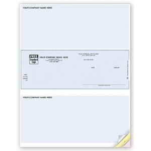 Laser Printer Compatible Company Checks with Double Stubs