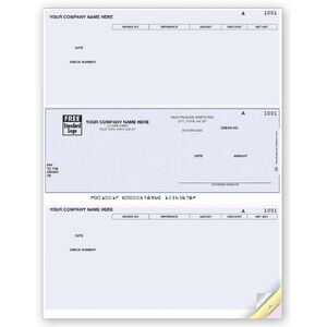 Software compatible accounts payable checks for business accounting use