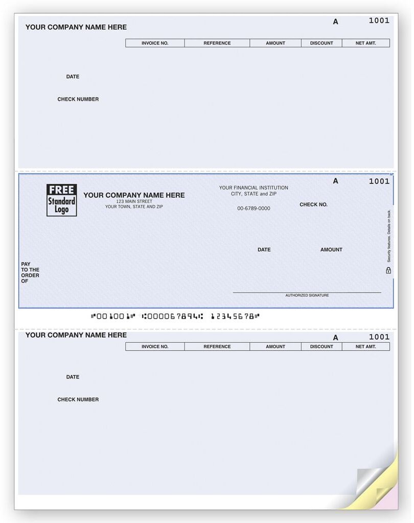 Software compatible accounts payable checks for business accounting use