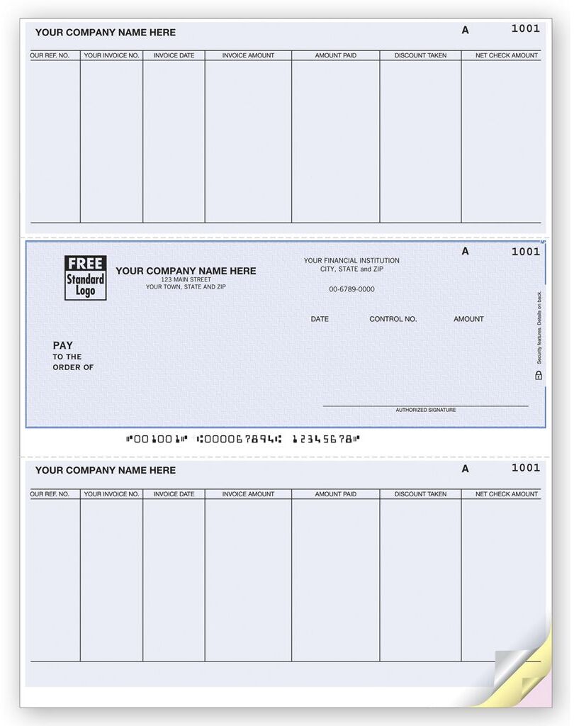 Customize these business checks online, use for Accounts Payable on your office printer