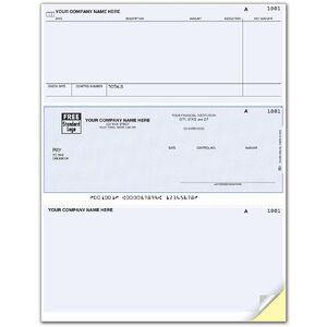 Business Accounts Payable Checks with Control Number and Deduction