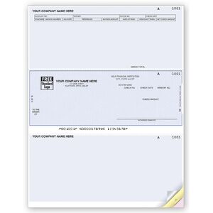 Business Account Payable Checks with Voucher and Invoice Number Details