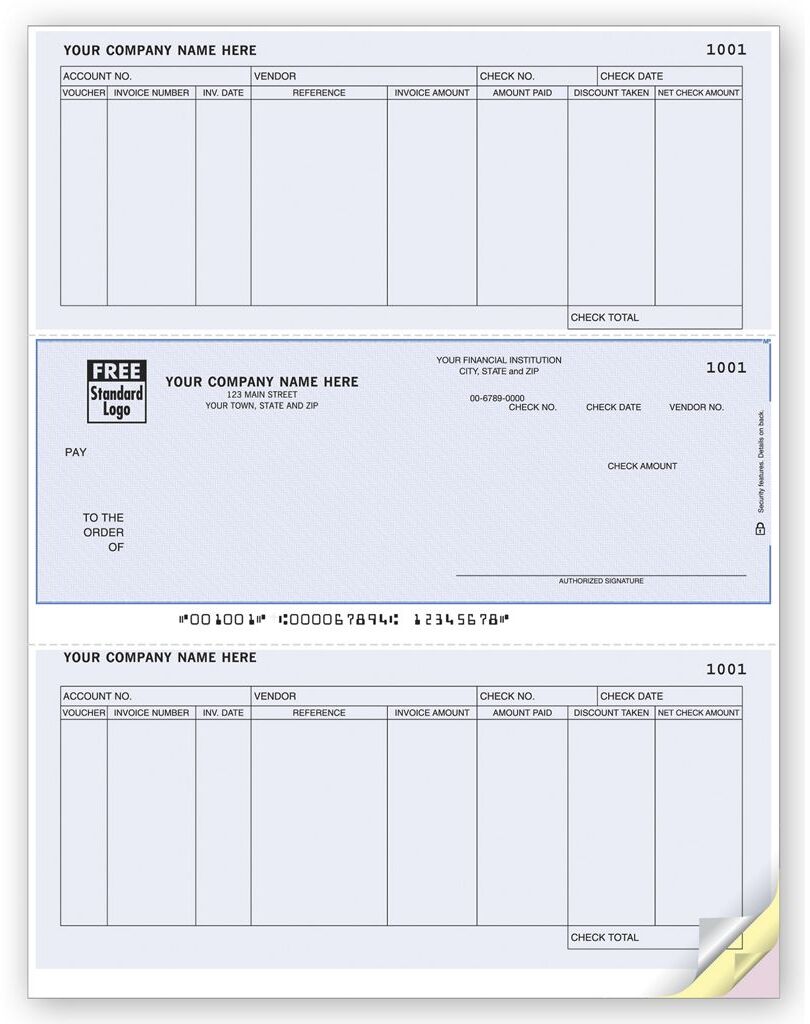 Microsoft© Accounts Payable Checks - 8 Columns