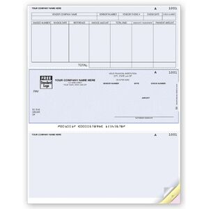 Laser Accounts Payable Checks with Adjustment Column