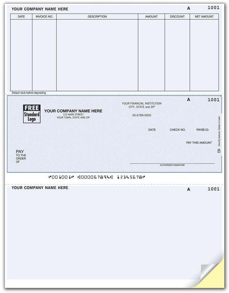 Laser Accounts Payable Checks Printed on Secure Paper