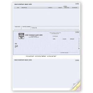 Computer Checks for Accounts Payable with Printed Stubs