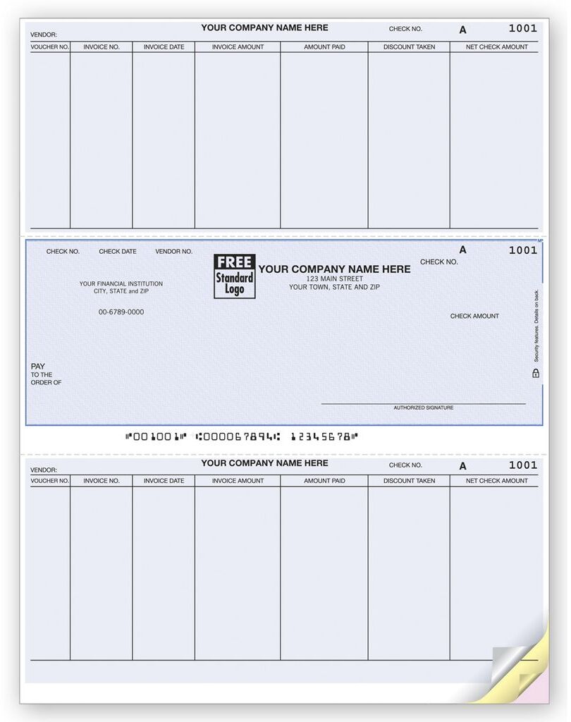 Computer Checks, Accounts Payable, 7 Columns