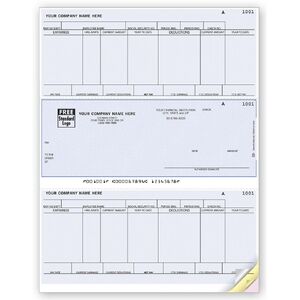 Laser Payroll Checks Printed on Secure Paper