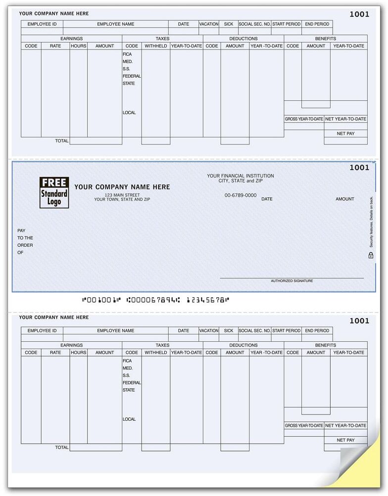 Microsoft© Payroll Checks for Your Business - Laser Format