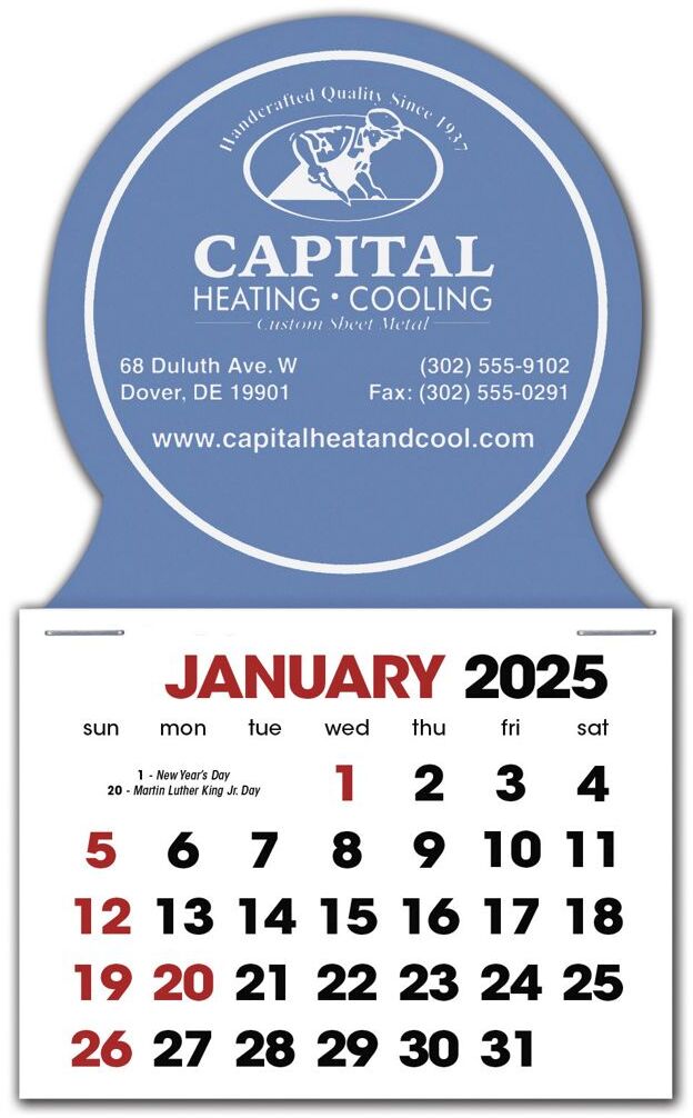 2025 Circular Label Calendars