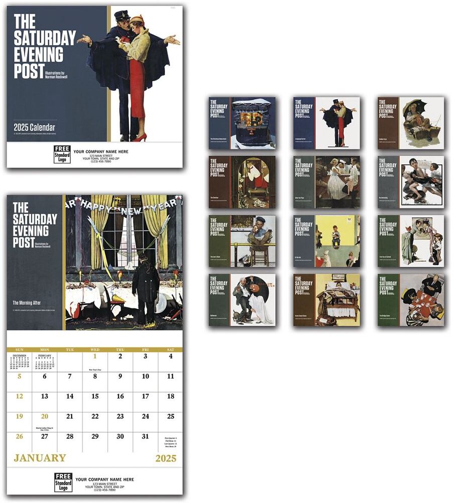 2025 Saturday Evening Post Wall Calendar 