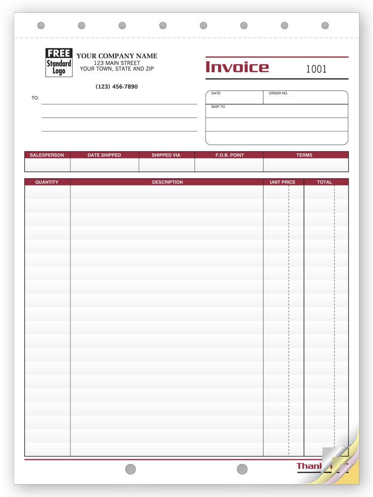 4551 - Professional Invoices, Letter Size