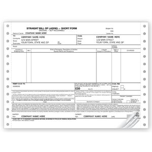 9252 - Continuous Straight Bills of Lading - Short Form