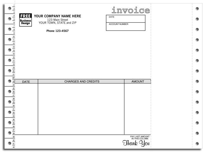 9160 - Continuous Invoices - Side Perforation