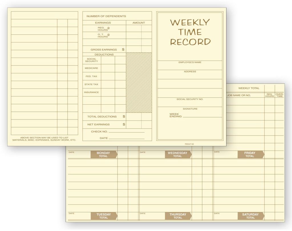 Weekly Employee Time Cards