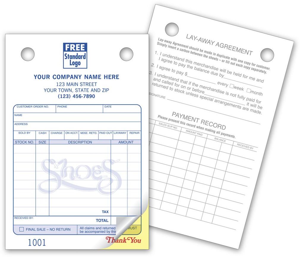 Shoes Order Forms