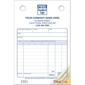 Retail Order Forms | Small Register Forms