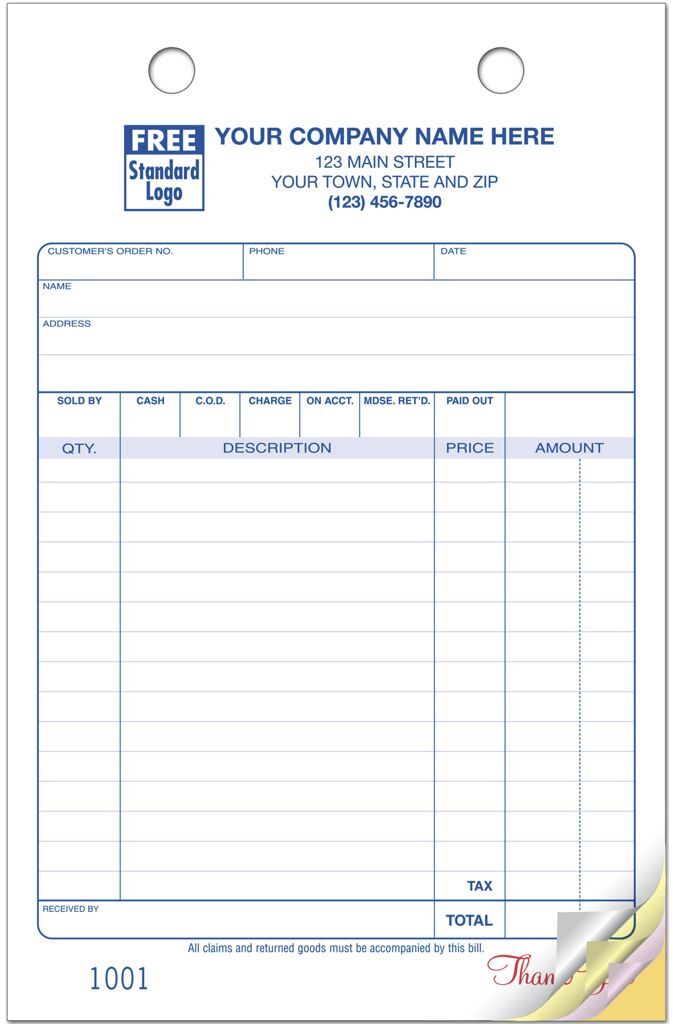 Retail Order Forms, Large