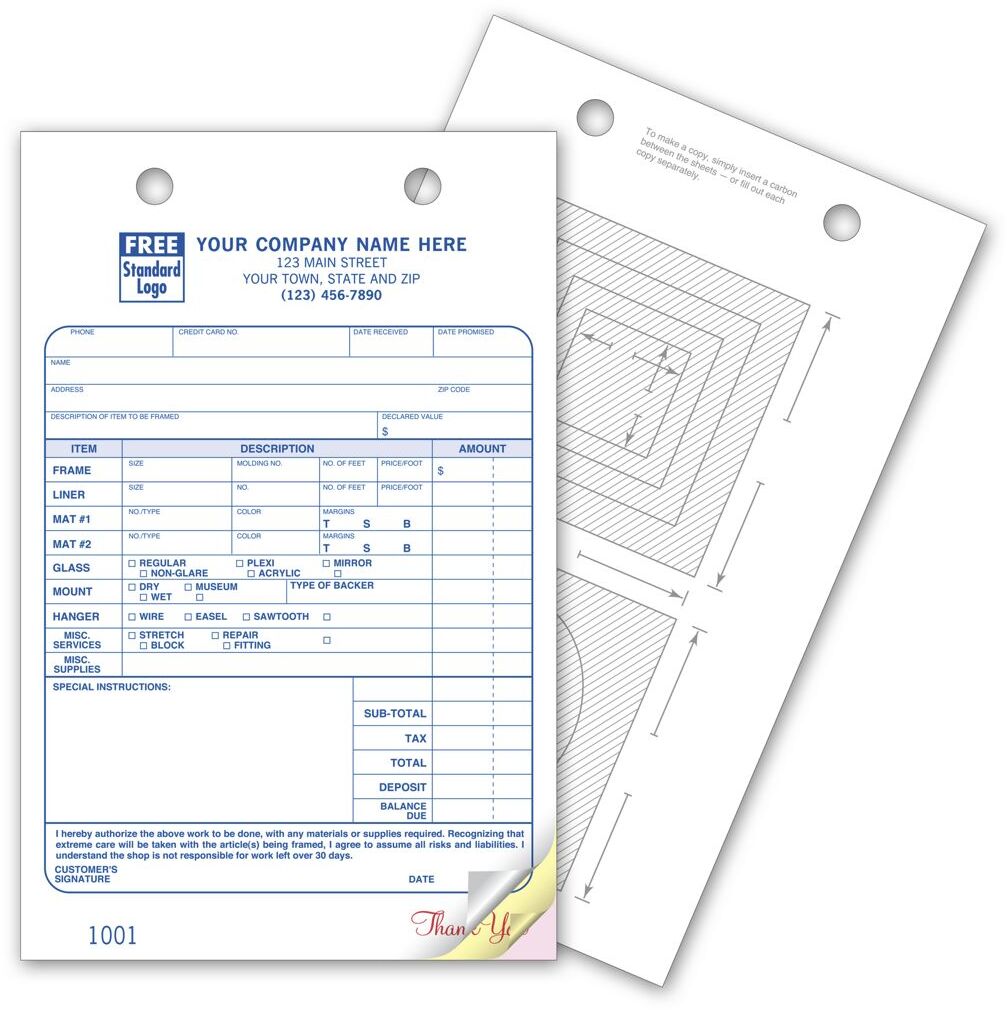 615 - Framing Order Forms