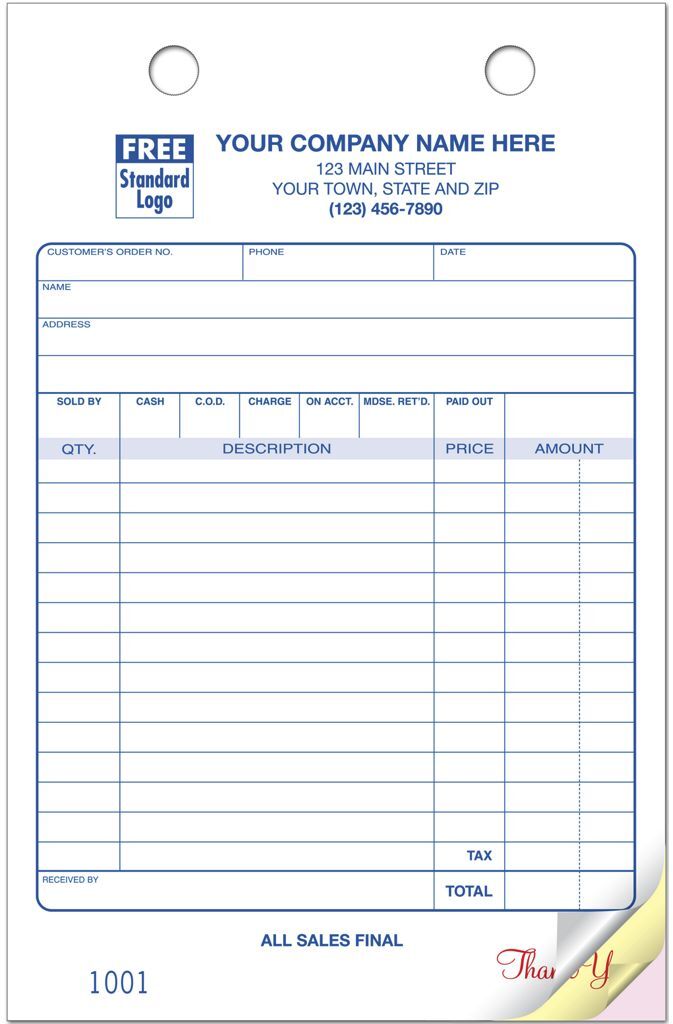 610SW - Order Forms with Special Text