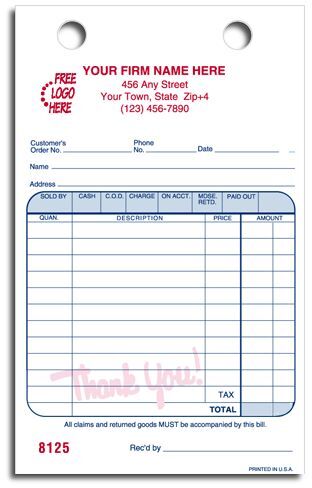 14618 - Retail Business Forms for Register