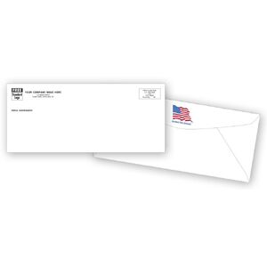 10 Envelopes with American Flag