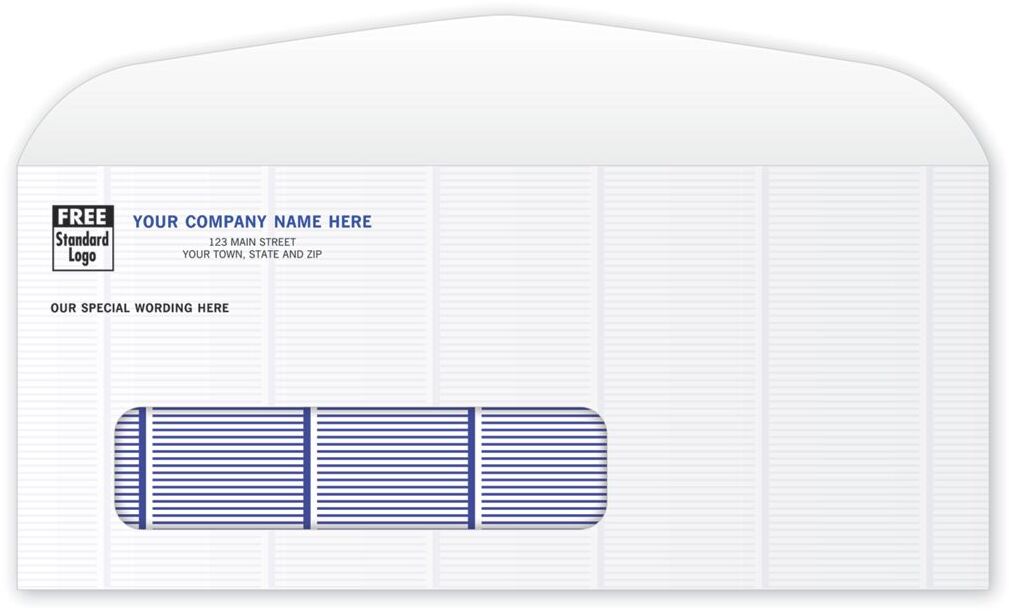 96311 - Secure Blue Tint #9 Single Window Envelope