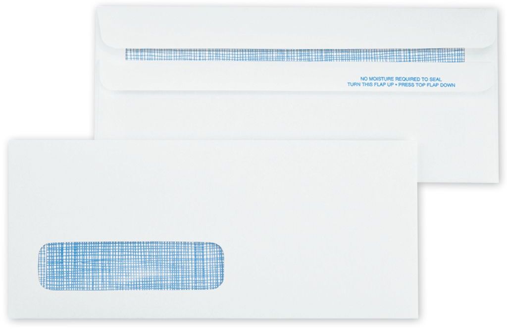 One Window Confidential Envelopes, Self Seal 