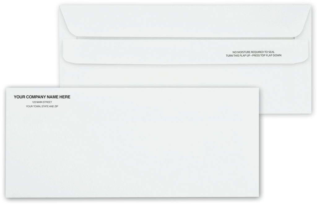 Self-Seal #10 Envelopes, Custom Printed up to Two Ink Colors