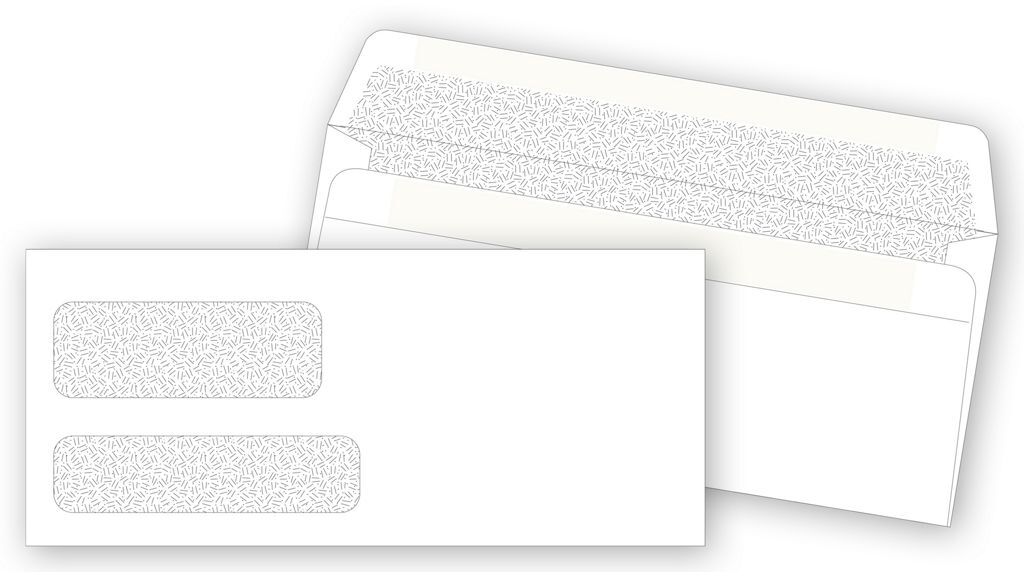 Double Window Confidential Envelope Self Seal