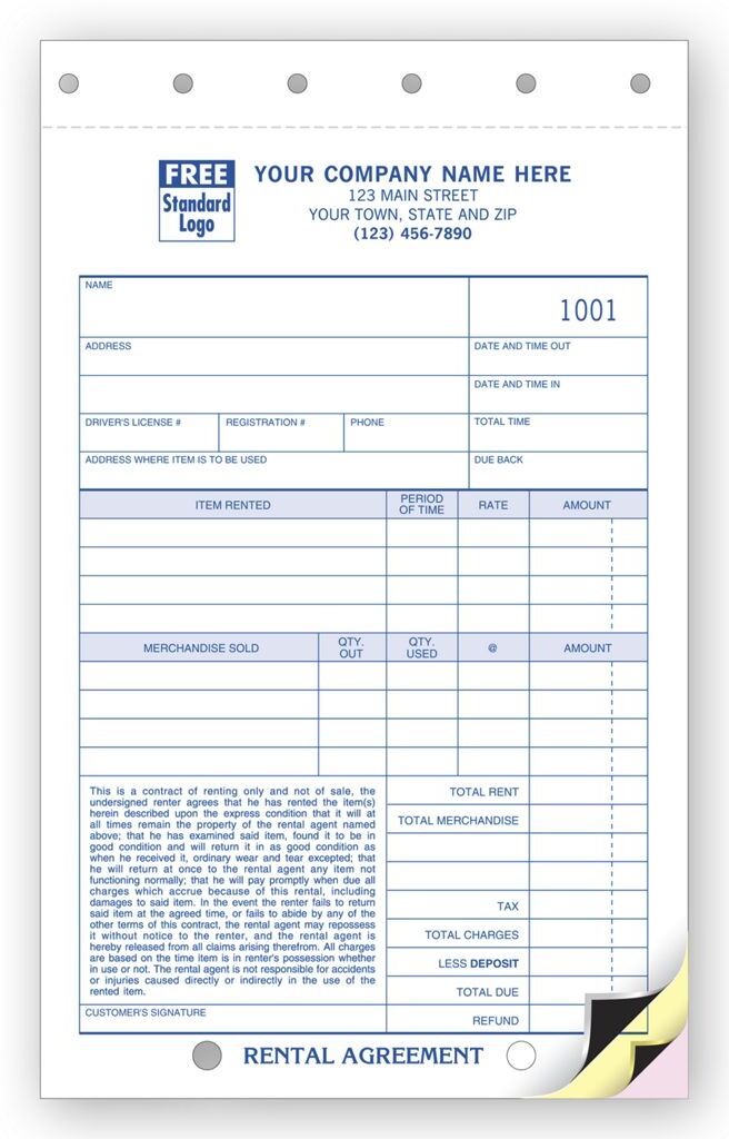 Rental Agreements - Carbon Copy