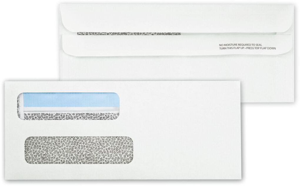 92502 - Two Window Envelopes, Self Seal Flaps