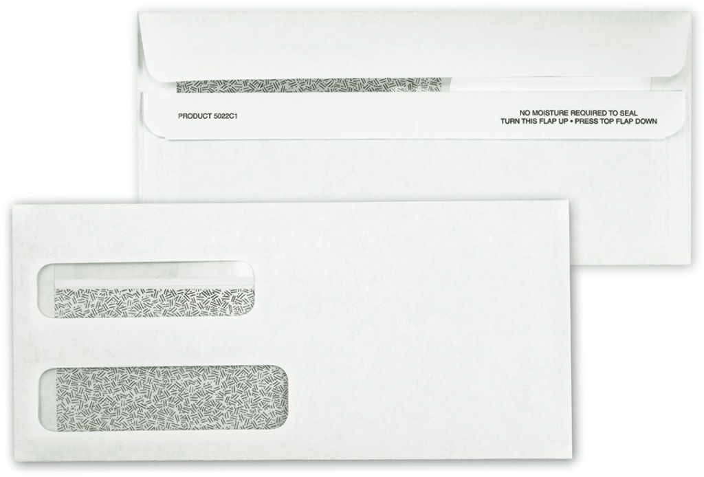 5022C - Confidential Self-Seal Envelopes, Two Windows